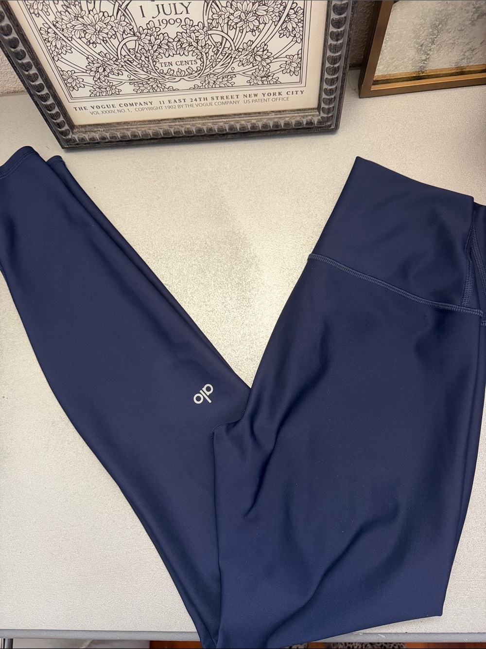 2 ALO Yoga Navy and Gray High-Waist Performance Leggings